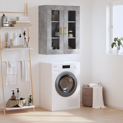 Wall Mounted Cabinet Concrete Grey 69,5x34x90 cm
