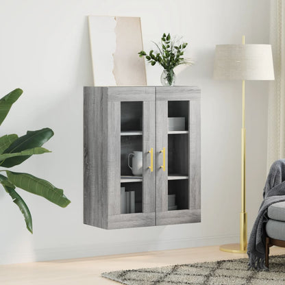 Wall Mounted Cabinet Grey Sonoma 69,5x34x90 cm