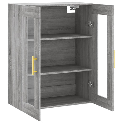 Wall Mounted Cabinet Grey Sonoma 69,5x34x90 cm