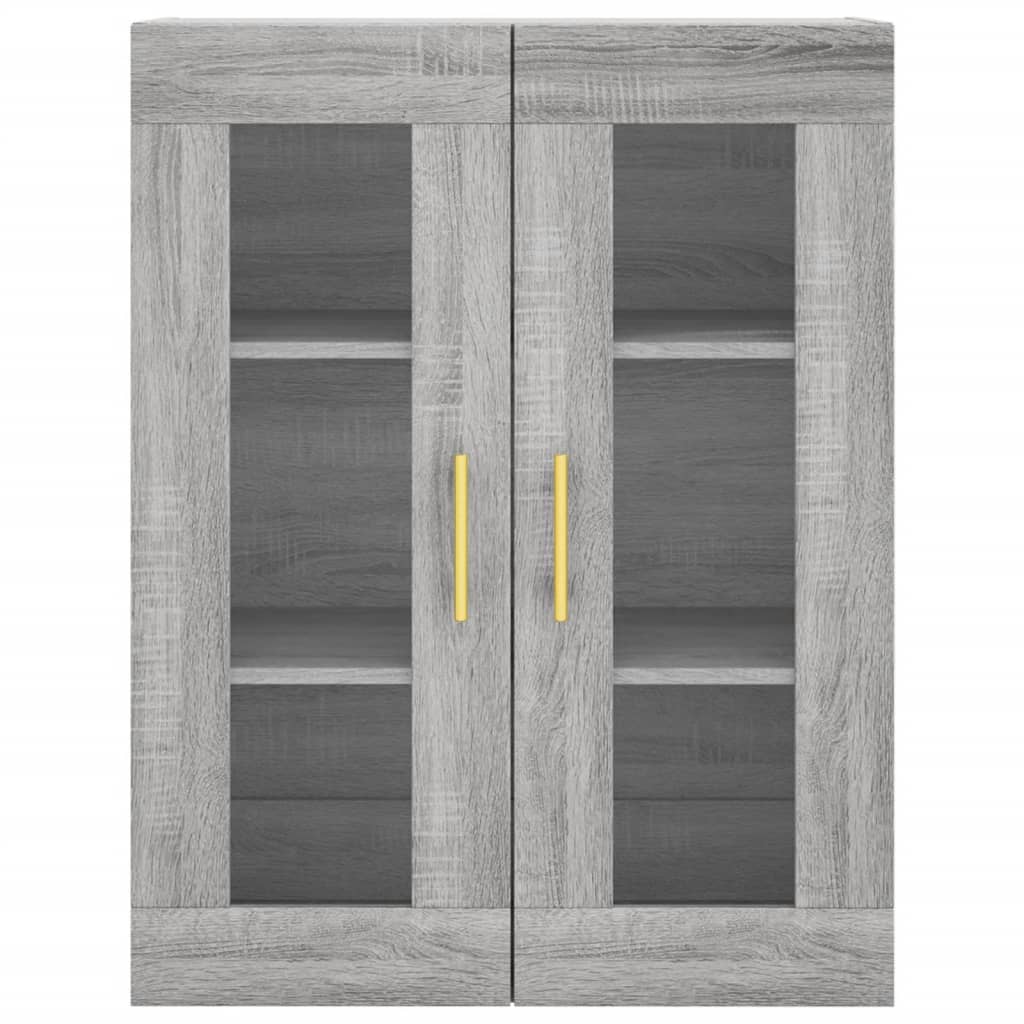 Wall Mounted Cabinet Grey Sonoma 69,5x34x90 cm