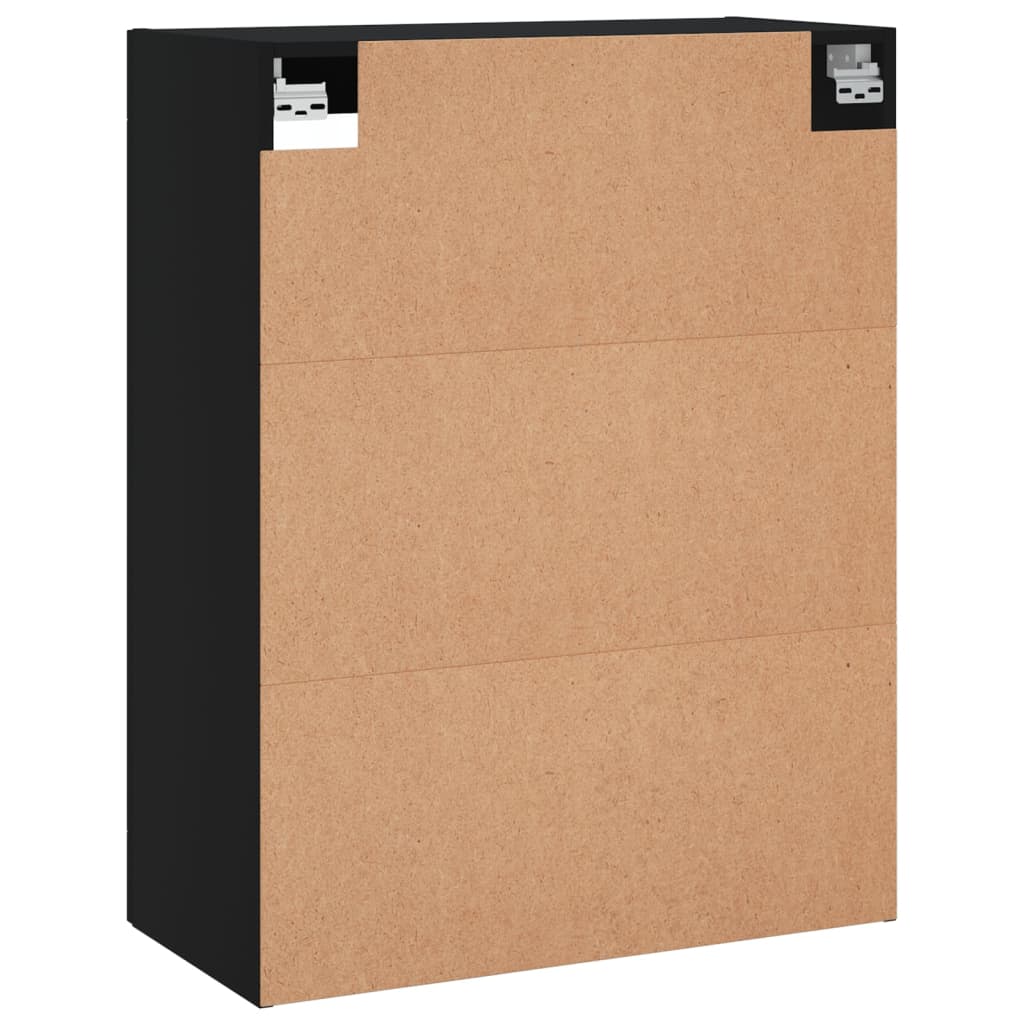 Wall Mounted Cabinet Black 69.5x34x90 cm