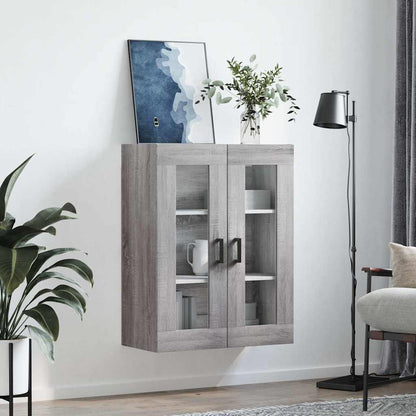 Wall Mounted Cabinet Grey Sonoma 69,5x34x90 cm