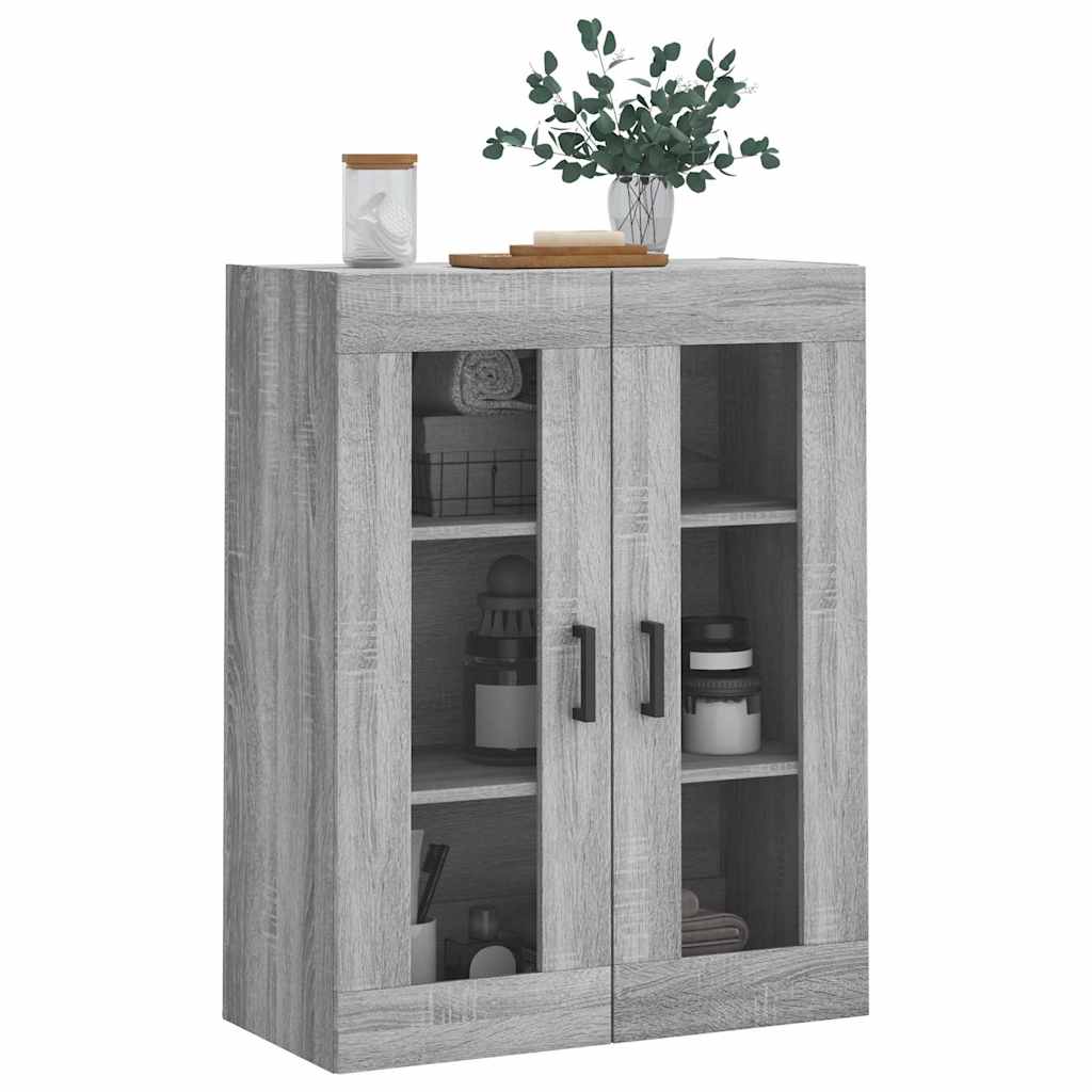 Wall Mounted Cabinet Grey Sonoma 69,5x34x90 cm