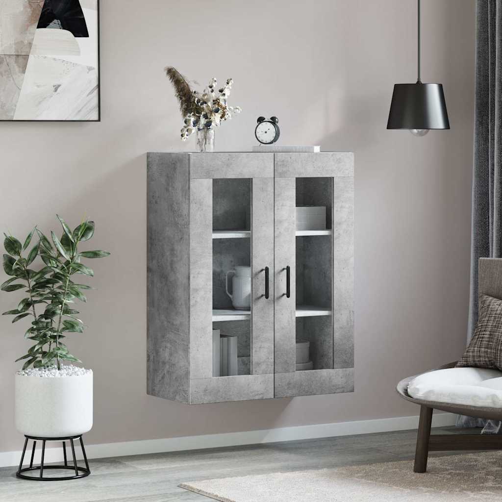 Wall Mounted Cabinet Concrete Grey 69,5x34x90 cm