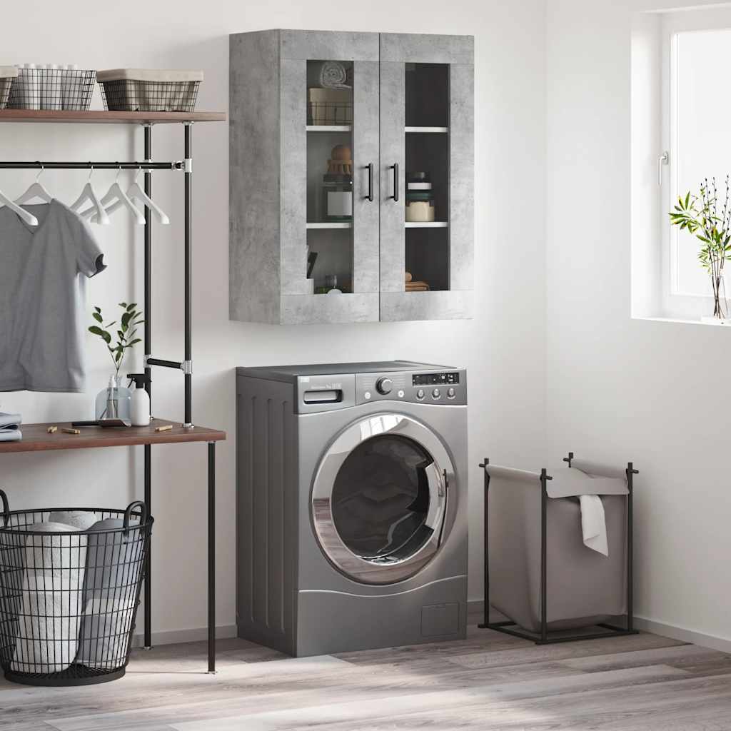 Wall Mounted Cabinet Concrete Grey 69,5x34x90 cm