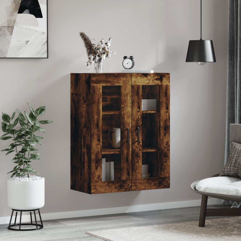 Wall Mounted Cabinet Smoked Oak 69,5x34x90 cm