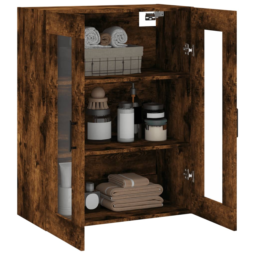 Wall Mounted Cabinet Smoked Oak 69,5x34x90 cm