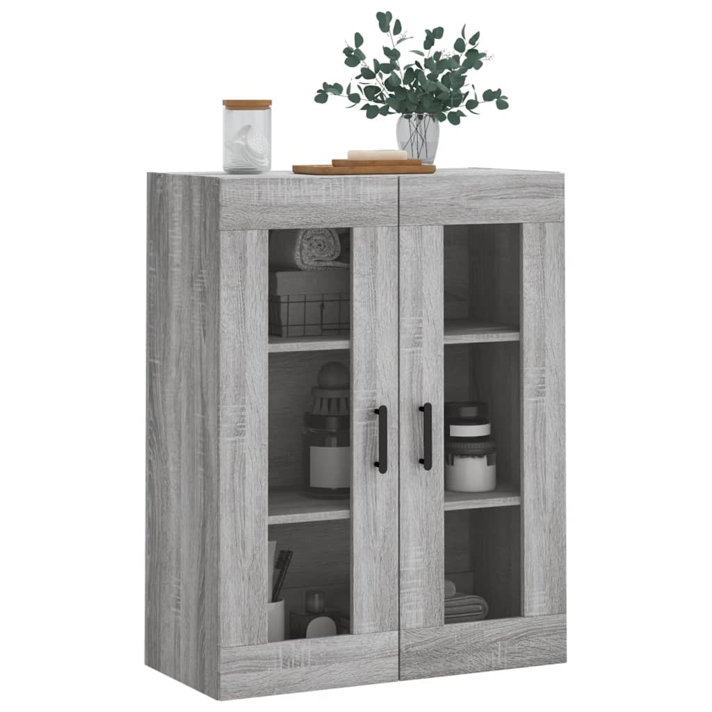Wall Mounted Cabinet Grey Sonoma 69,5x34x90 cm
