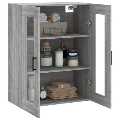 Wall Mounted Cabinet Grey Sonoma 69,5x34x90 cm