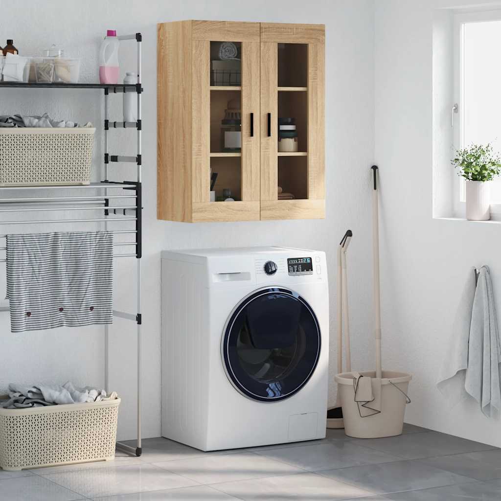 Wall Mounted Cabinet Sonoma Oak 69,5x34x90 cm