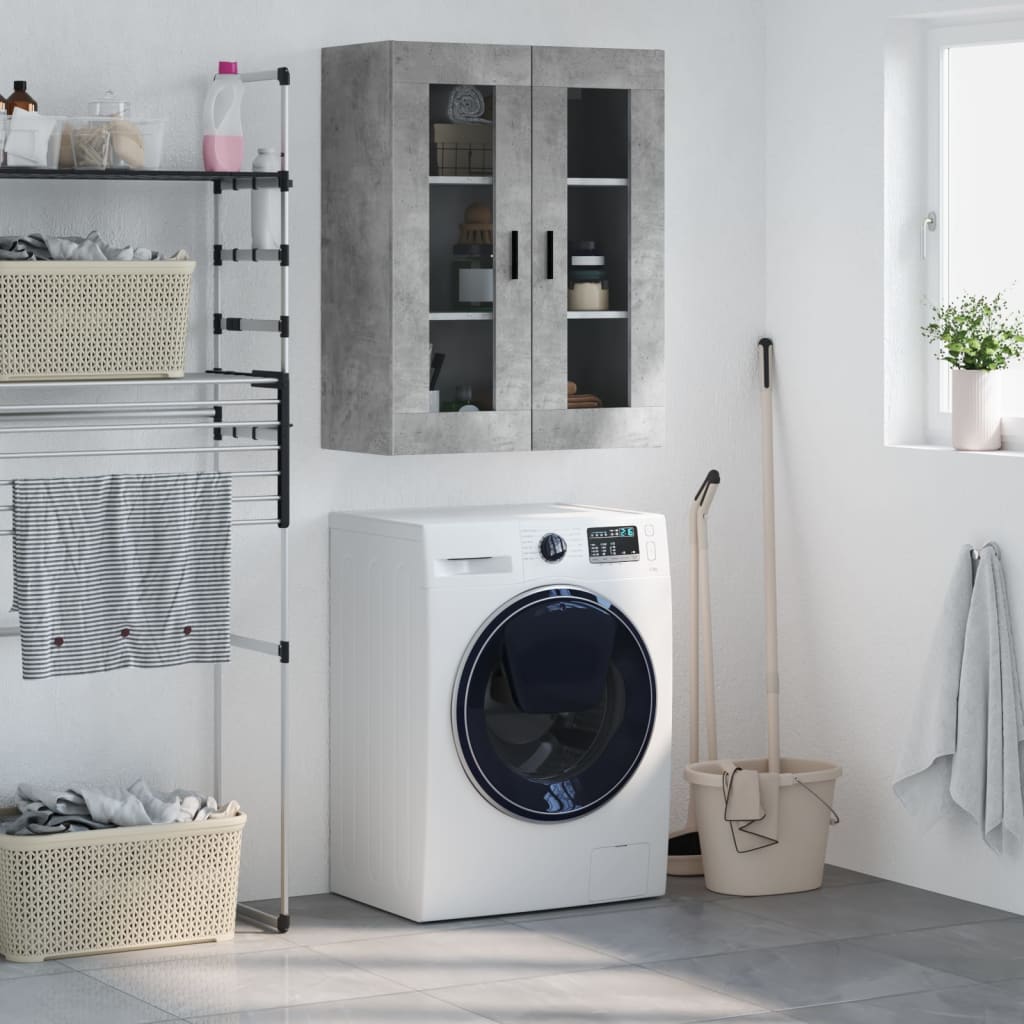 Wall Mounted Cabinet Concrete Grey 69,5x34x90 cm