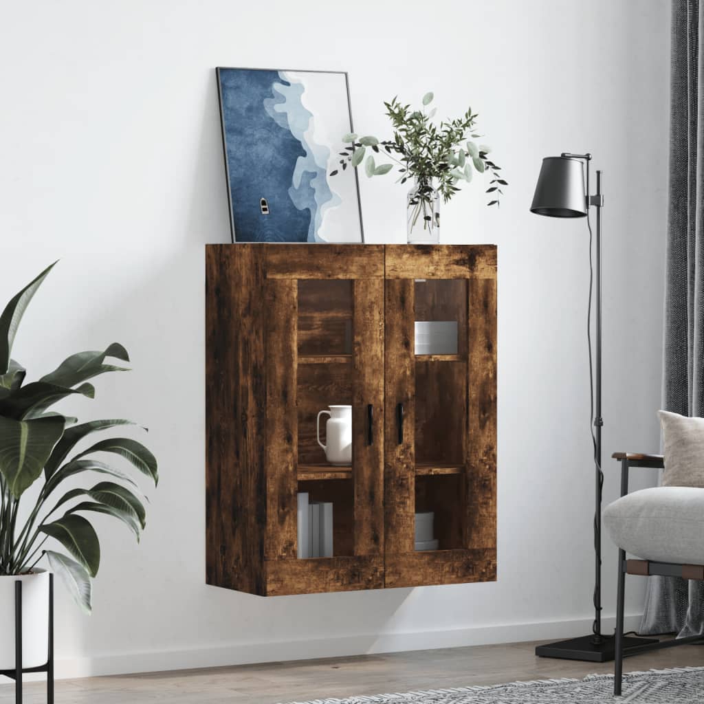 Wall Mounted Cabinet Smoked Oak 69,5x34x90 cm