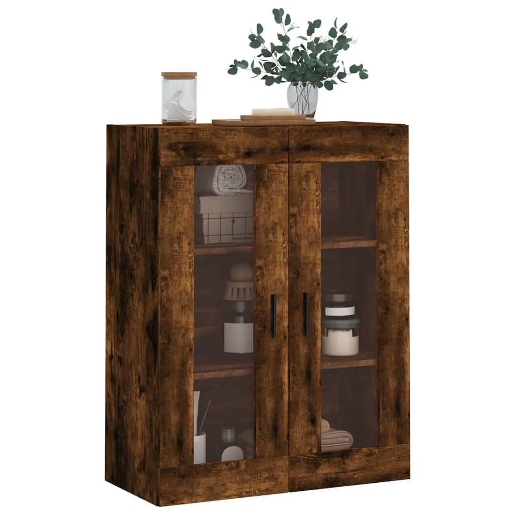 Wall Mounted Cabinet Smoked Oak 69,5x34x90 cm