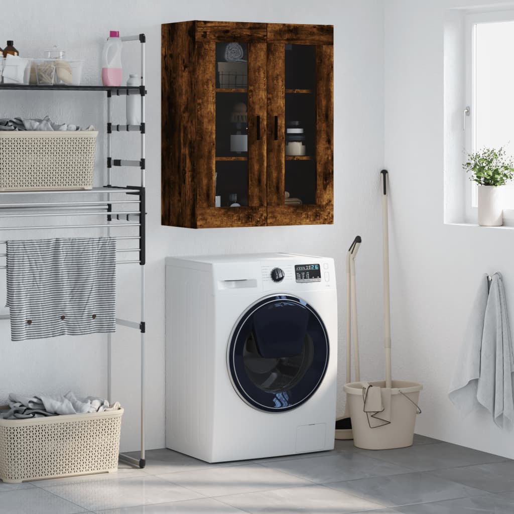 Wall Mounted Cabinet Smoked Oak 69,5x34x90 cm
