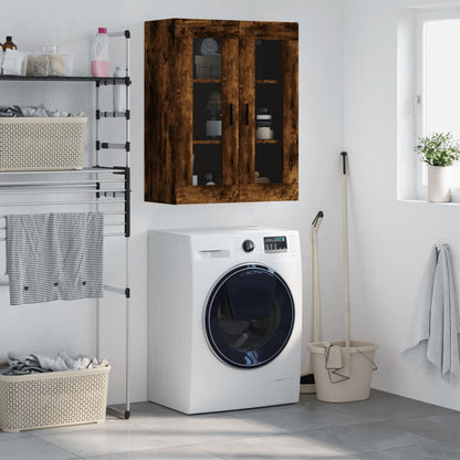 Wall Mounted Cabinet Smoked Oak 69,5x34x90 cm