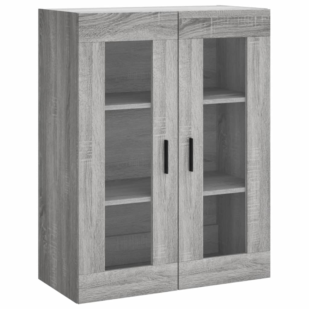 Wall Mounted Cabinet Grey Sonoma 69,5x34x90 cm