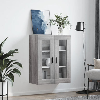 Wall Mounted Cabinet Grey Sonoma 69,5x34x90 cm