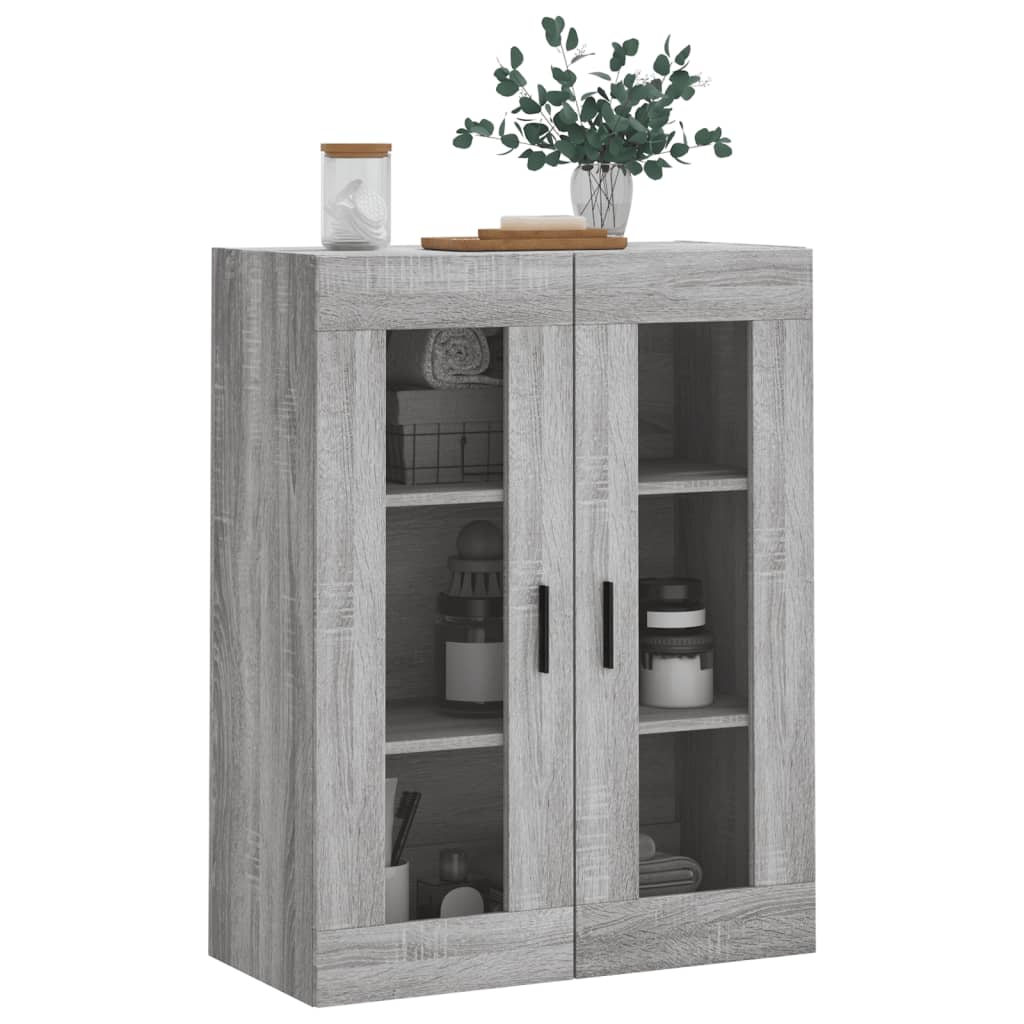 Wall Mounted Cabinet Grey Sonoma 69,5x34x90 cm