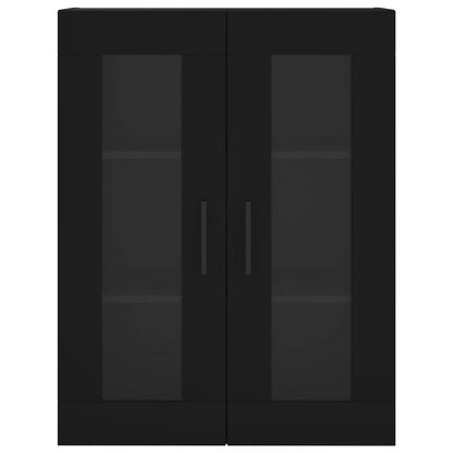 Wall Mounted Cabinet Black 69.5x34x90 cm