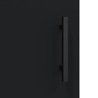 Wall Mounted Cabinet Black 69.5x34x90 cm