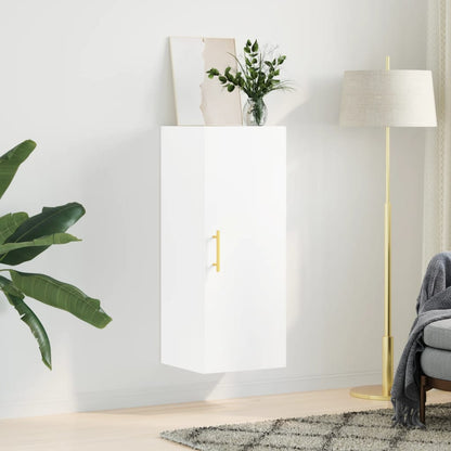 Wall Mounted Cabinet White 34.5x34x90 cm