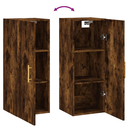 Wall Mounted Cabinet Smoked Oak 34.5x34x90 cm