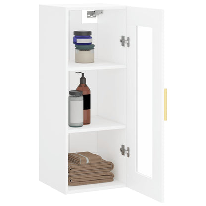 Wall Mounted Cabinet White 34.5x34x90 cm