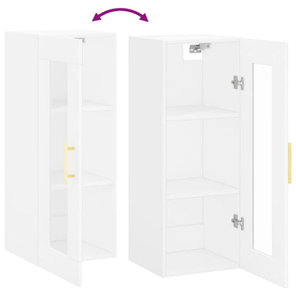 Wall Mounted Cabinet White 34.5x34x90 cm