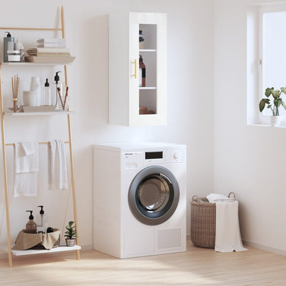 Wall Mounted Cabinet White 34.5x34x90 cm