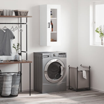 Wall Mounted Cabinet White 34.5x34x90 cm