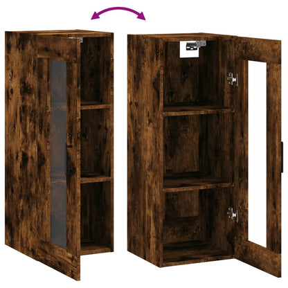Wall Mounted Cabinet Smoked Oak 34.5x34x90 cm