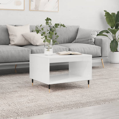 Coffee Table White 60x50x40 cm Engineered Wood