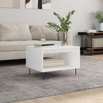 Coffee Table White 60x50x40 cm Engineered Wood