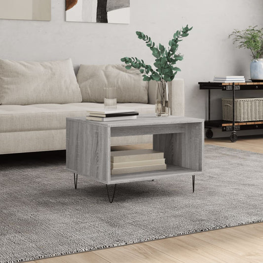 Coffee Table Grey Sonoma 60x50x40 cm Engineered Wood