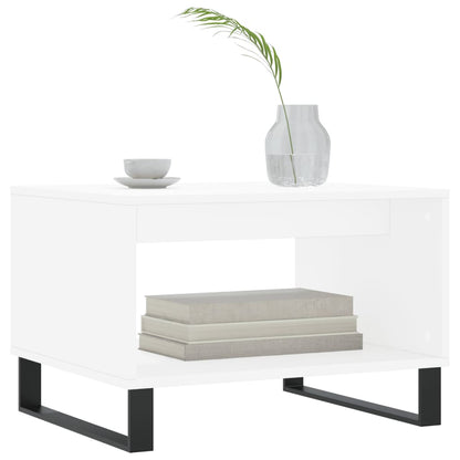 Coffee Table White 60x50x40 cm Engineered Wood