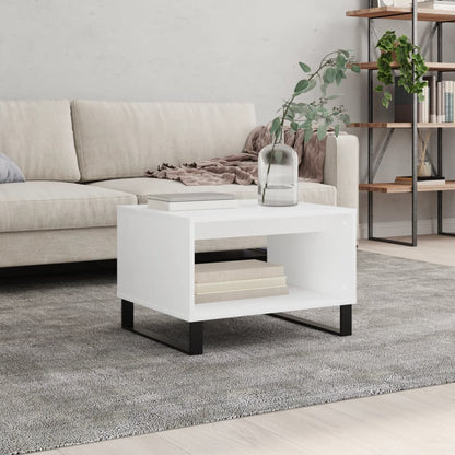Coffee Table White 60x50x40 cm Engineered Wood