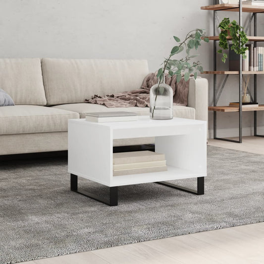 Coffee Table White 60x50x40 cm Engineered Wood