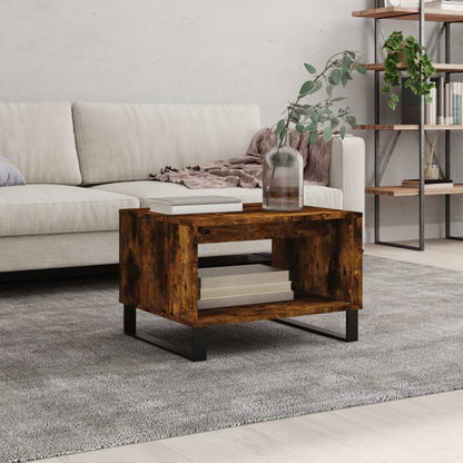 Coffee Table Smoked Oak 60x50x40 cm Engineered Wood