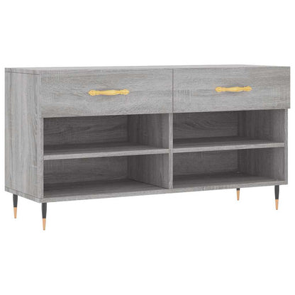 Shoe Bench Grey Sonoma 102x35x55 cm Engineered Wood
