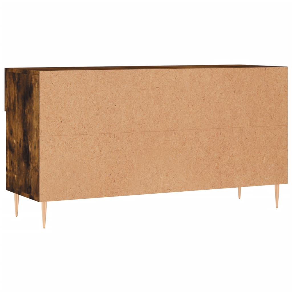 Shoe Bench Smoked Oak 102x35x55 cm Engineered Wood