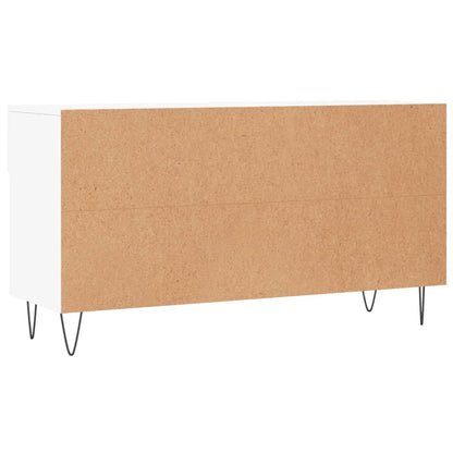 Shoe Bench White 102x35x55 cm Engineered Wood