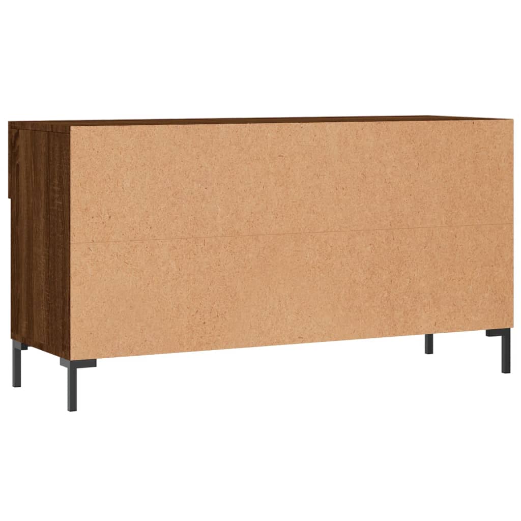 Shoe Bench Brown Oak 102x35x55 cm Engineered Wood