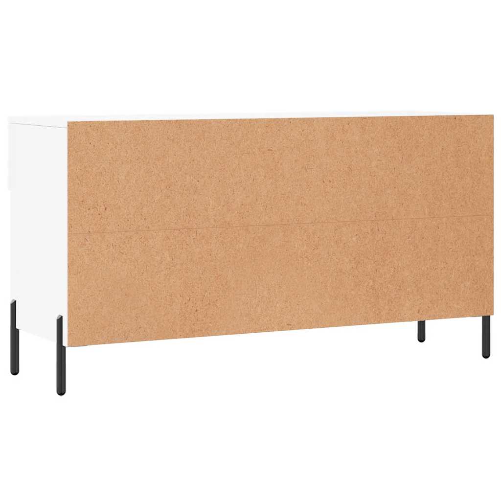 Shoe Bench White 102x35x55 cm Engineered Wood