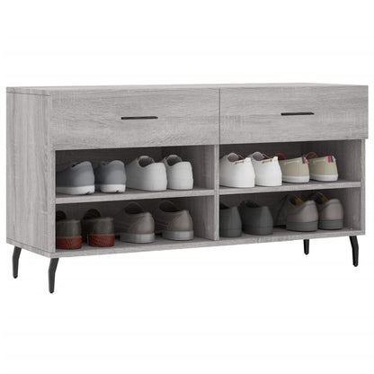 Shoe Bench Grey Sonoma 102x35x55 cm Engineered Wood