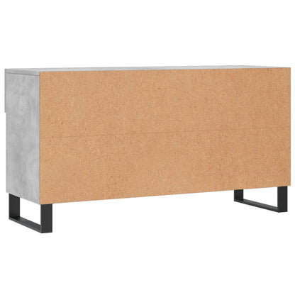 Shoe Bench Concrete Grey 102x35x55 cm Engineered Wood
