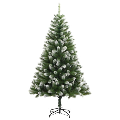 Artificial Hinged Christmas Tree with Flocked Snow 210 cm
