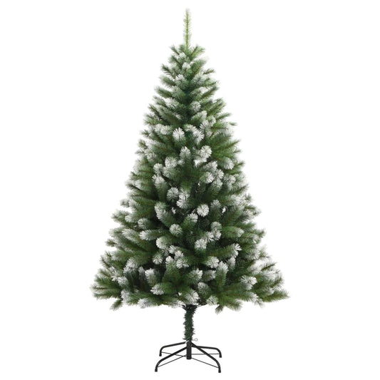 Artificial Hinged Christmas Tree with Flocked Snow 210 cm