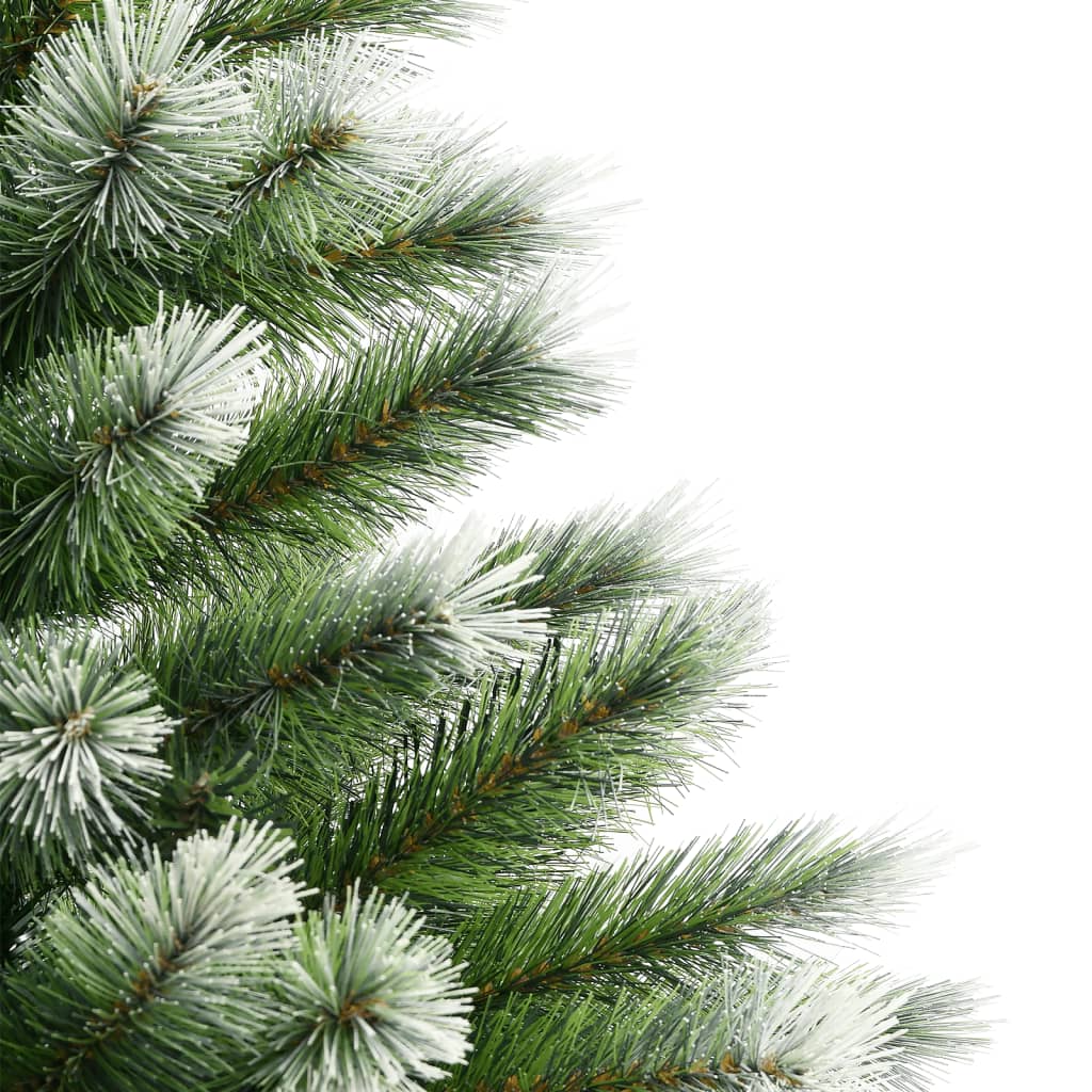 Artificial Hinged Christmas Tree with Flocked Snow 210 cm
