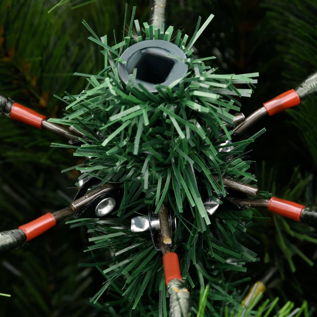 Artificial Hinged Christmas Tree with Flocked Snow 210 cm