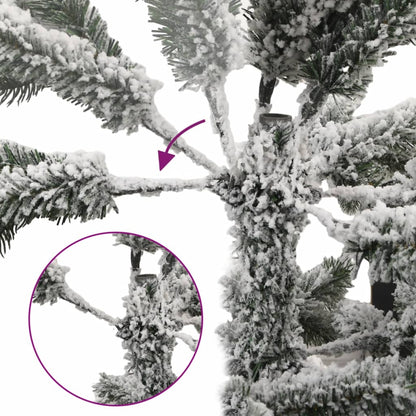 Artificial Christmas Tree with Flocked Snow 210 cm